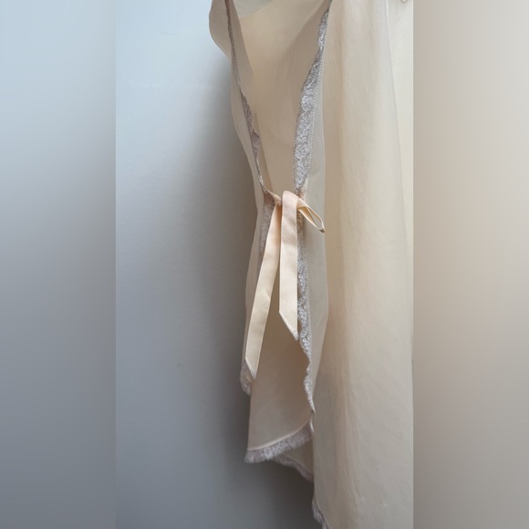 Vintage 60’s Mistee Peach Nylon Sheer Bed Cape Jacket Lingerie Medium - Picture 9 of 14